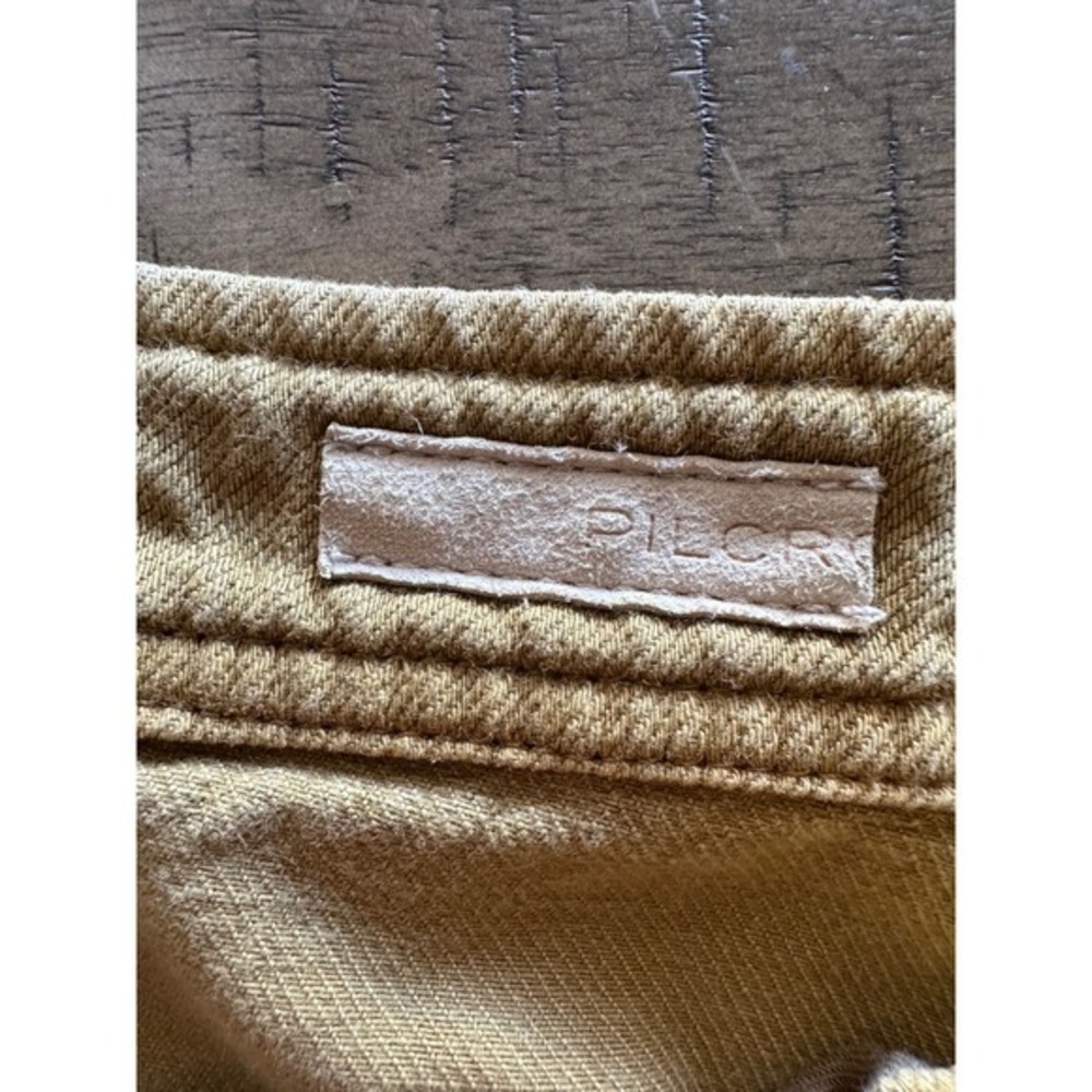 Anthropologie Pilcro Wide Leg Utility Pants Mustard Yellow Gold Size 32 - Picture 4 of 6